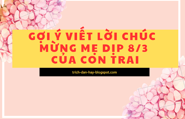 Gợi ý Lời cảm ơn chân thành của con Trai dành cho Mẹ