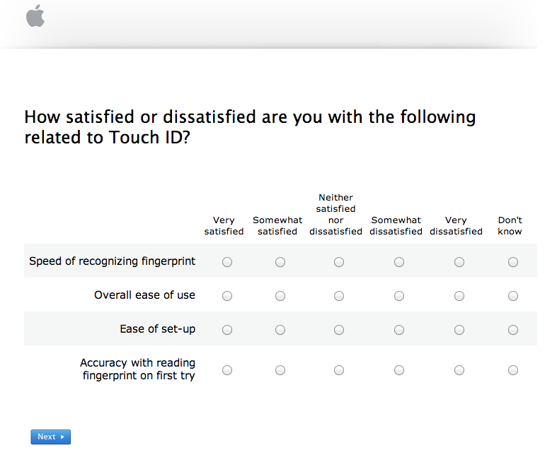 Apple Customer satisfaction Survey templates