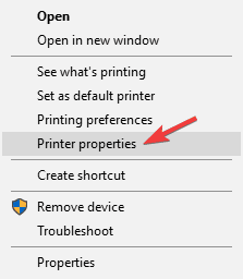 printer not responsing