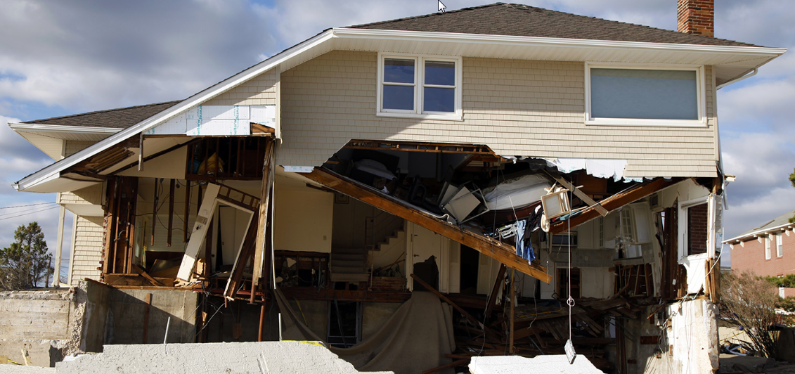 storm damage to a home