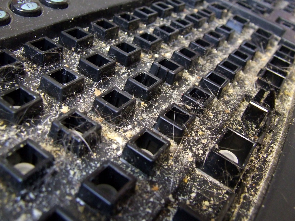 A gaming keyboard that is not working may simply need a very good clean.