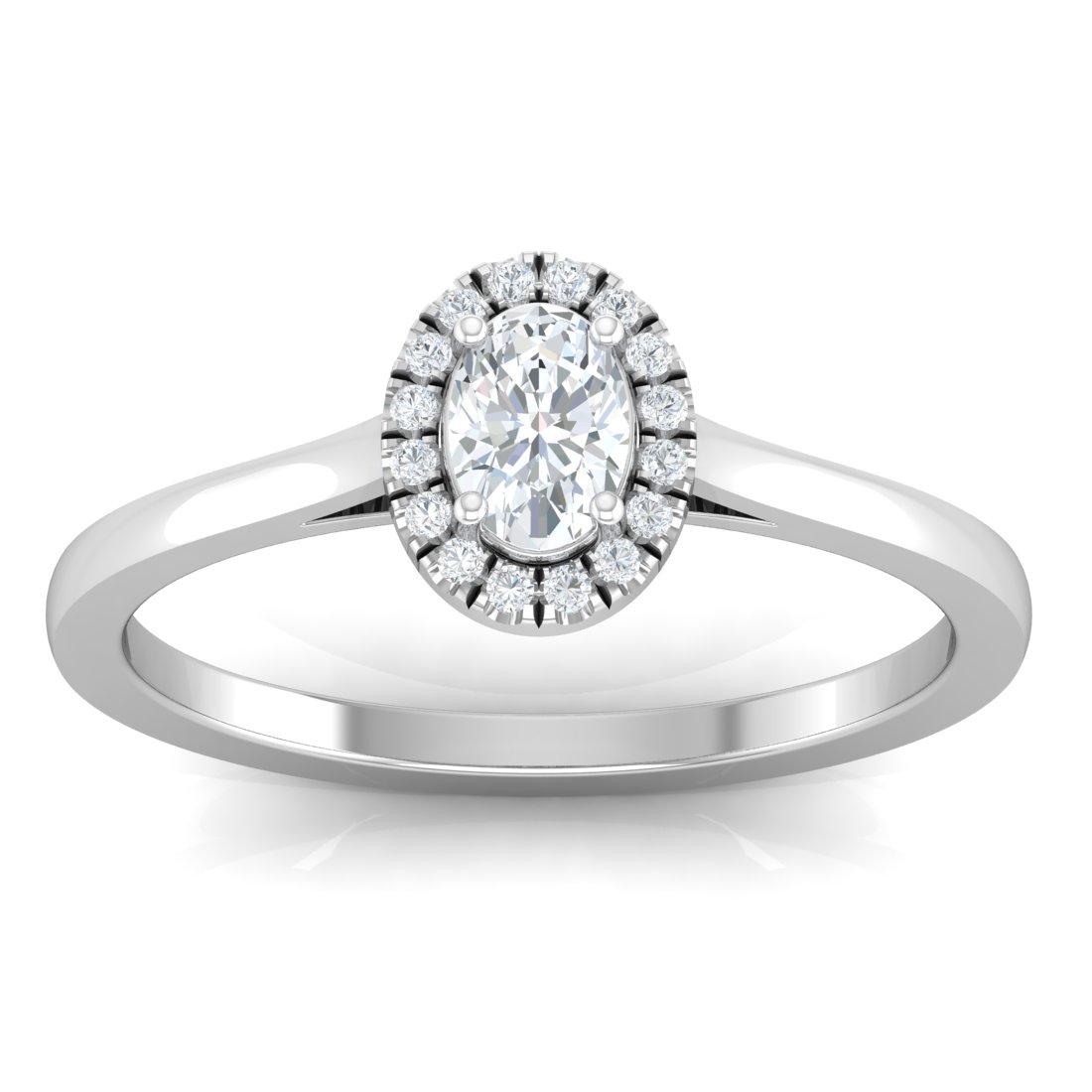 Engagement Rings Made of White Gold | Halo diamond ring white gold