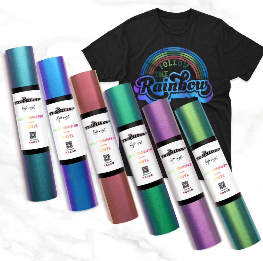 Wholesale Magic Color Textile Patterned Rainbow Reflective Iron on Heat  Transfer Vinyl for Clothing Cricut - China Reflective Iron on Vinyl for  Cricut, Patterned Rainbow Vinyl