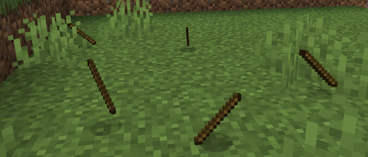 Stick  to craft diamond pickaxe in Minecraft