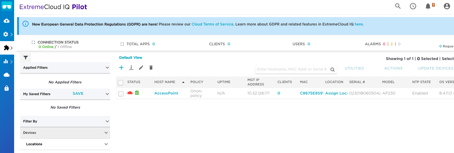 Monitor ExtremeCloud IQ - Site Engine Server Health