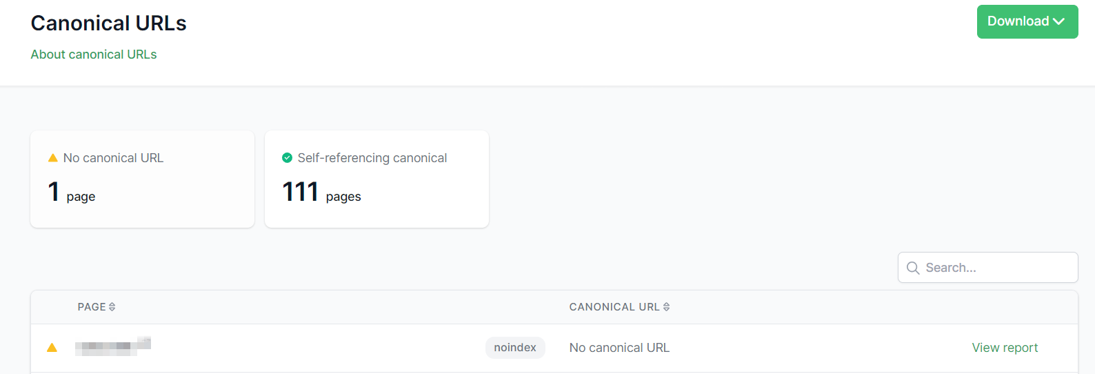 how to check canonical urls with siteguru