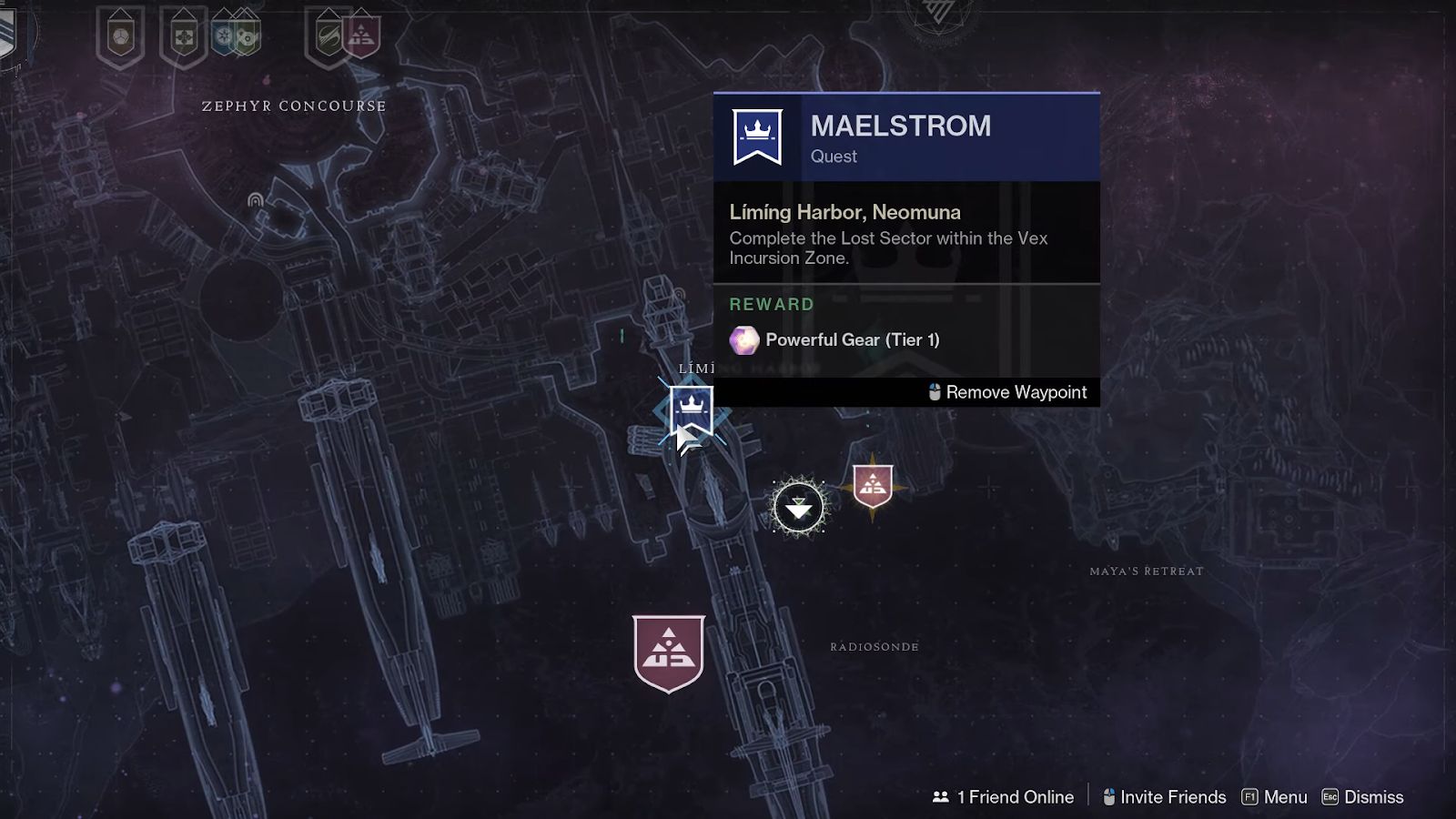 Destiny 2 Complete The Lost Sector Within The Vex Incursion Zone