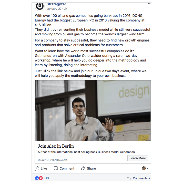 Strategyzer fb post