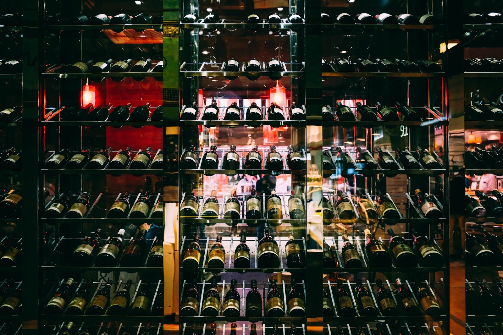  Liquors on a rack.
