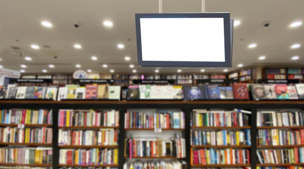 Digital signage in a library
