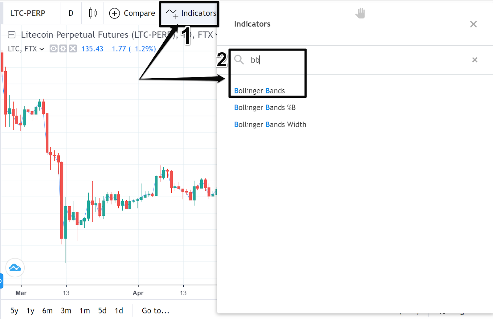 cách cài đặt bollinger band