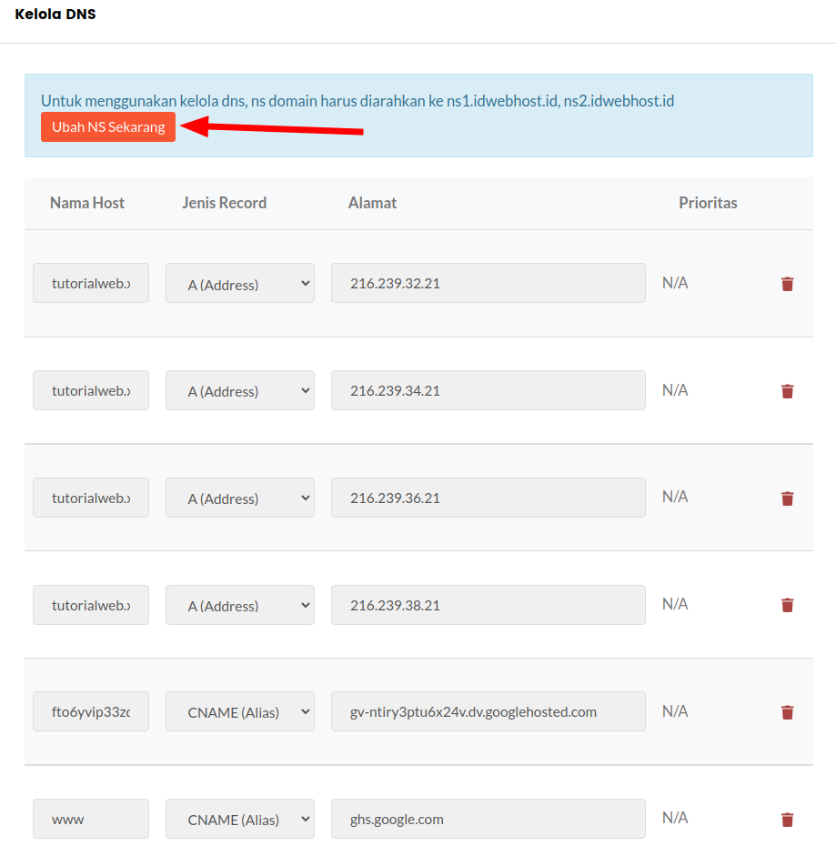 Cara Setting Domain Custom Ke Blogspot