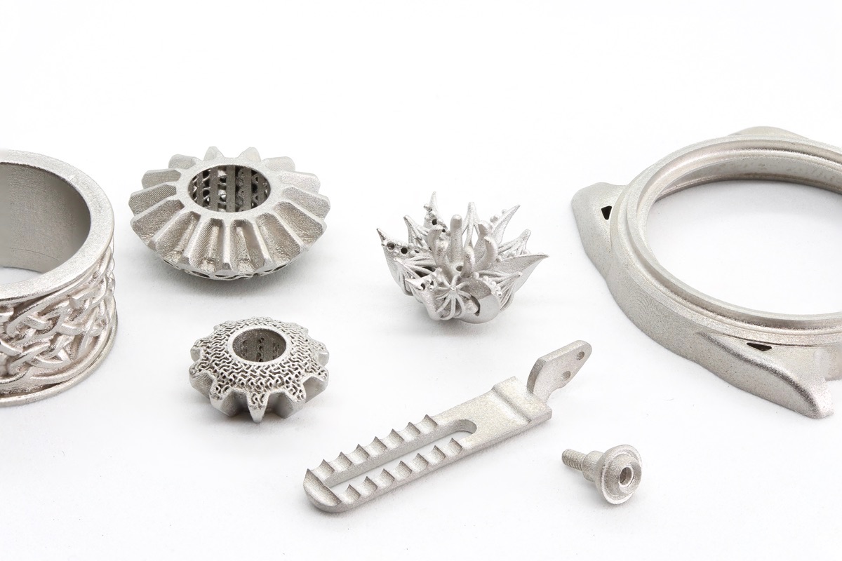 A variety of different stainless steel parts 3D printed with Holo's PureForm™ technology