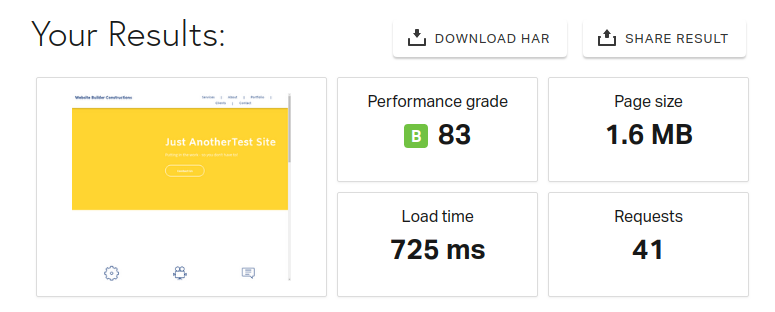 duda website maker speed test