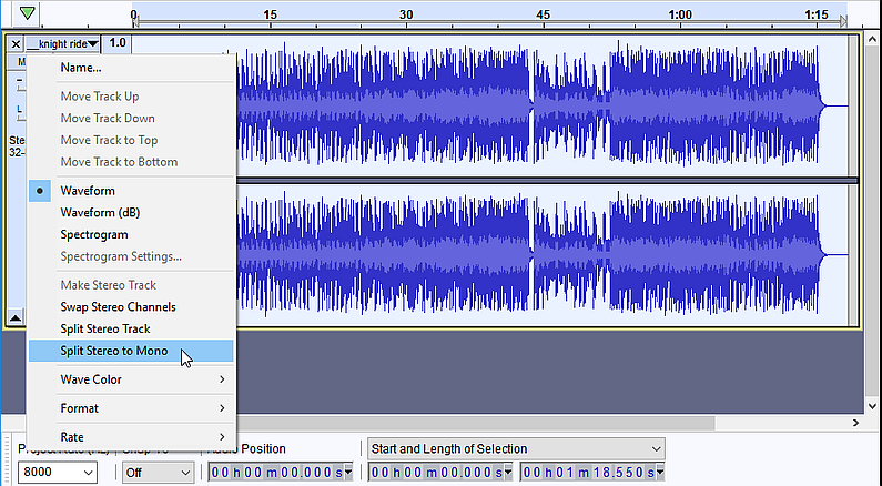 Converting a Wav file to 16 bit or MP3 or Stereo to Mono