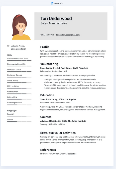 How To Write A Resume With No Experience Free Examples