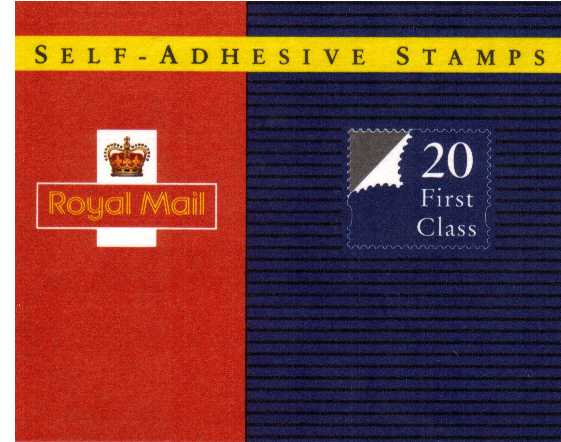 British Stamps Self Adhesive Booklets Item: view larger image for SG MG1 (1993) - 20x1st Class Red HORIZONTAL format - Walsall<br/>Containing Pane 1789a