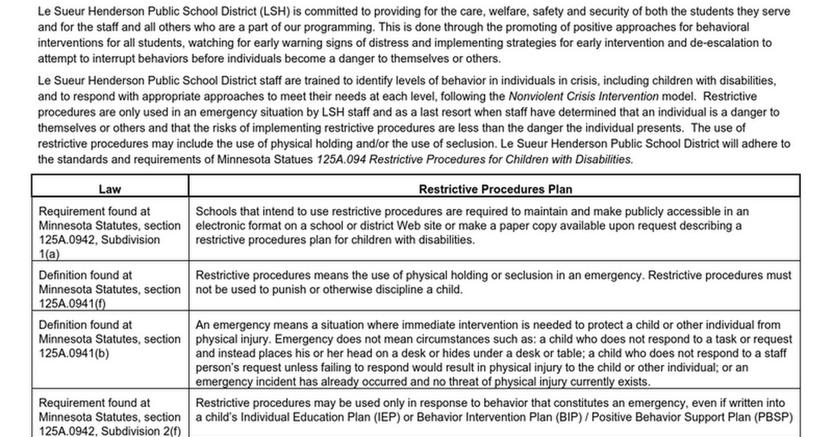 Le Sueur Henderson Public School RPP with Statutes.docx Google Docs