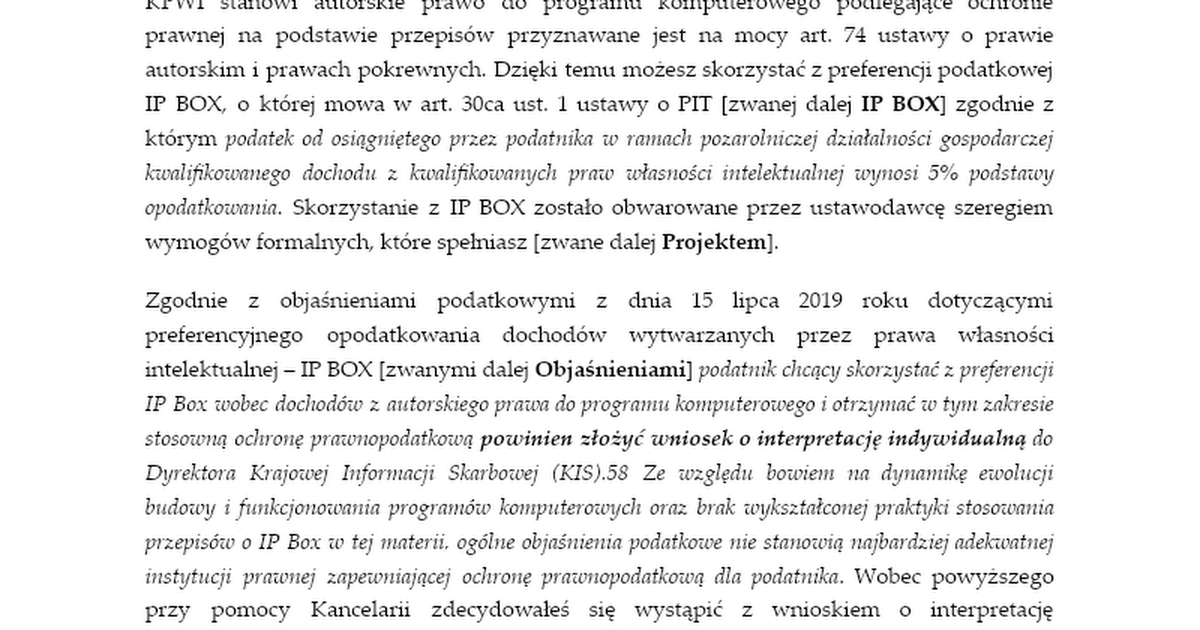 Wytyczne księgowania IP BOX