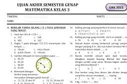 Soal Uas Ipa Kelas 3 Sd Semester 1 Dan Kunci Jawaban