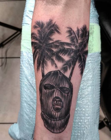 Thief Mask  Palm Tree Tattoos