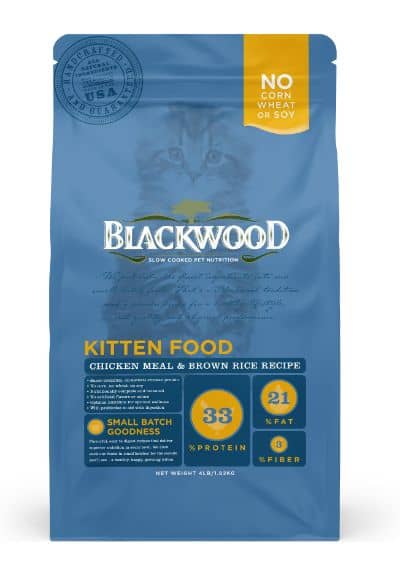 Best Cat Food Kitten Recommendations Blackwood Kitten Food Chicken Meal & Brown Rice Recipe