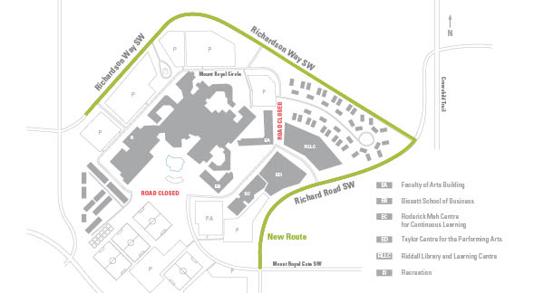 Mount Royal University Campus Map