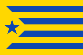 Estelada con los colores del Palamós C. F.[15]​