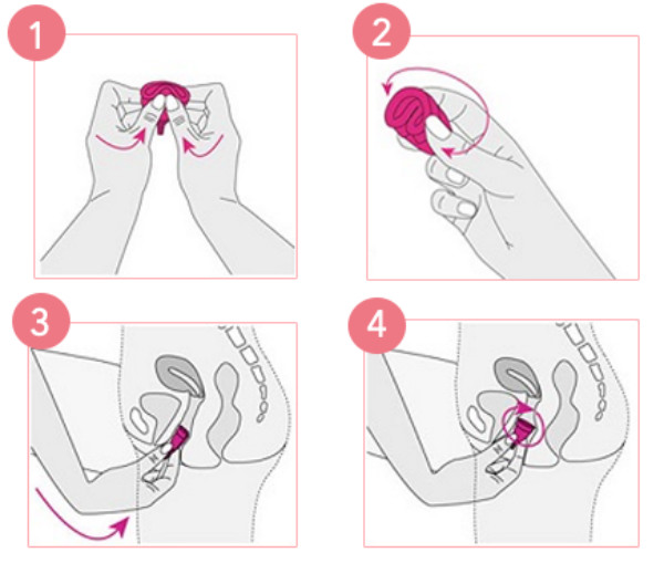 Nếu muốn tình trạng rò rỉ kinh nguyệt không xảy ra, sau khi đưa cốc vào trong chị em nên cầm cuống cốc xoay nhẹ một vòng để miệng cốc bung mở hẳn