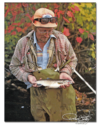 George Richey hold his former State (MI) Record pink salmon