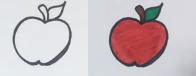 draw apple for kids