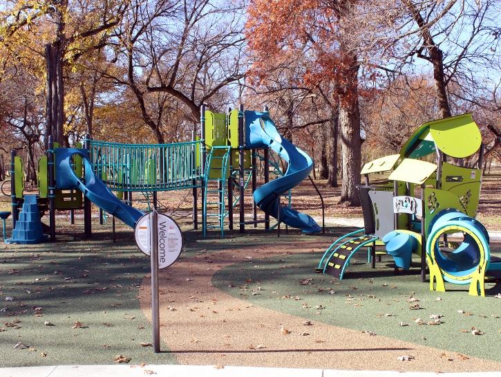 One Eleven Ranch Playground with two sets of equipment