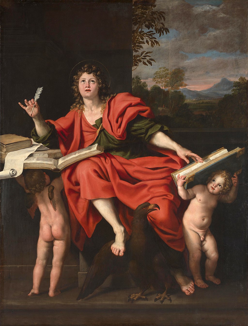 A painting 15th-century painting depicting St. John the Evangelist by Domenichino