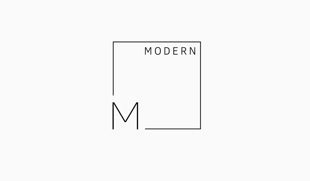 Logotipo cuadrado de la letra M