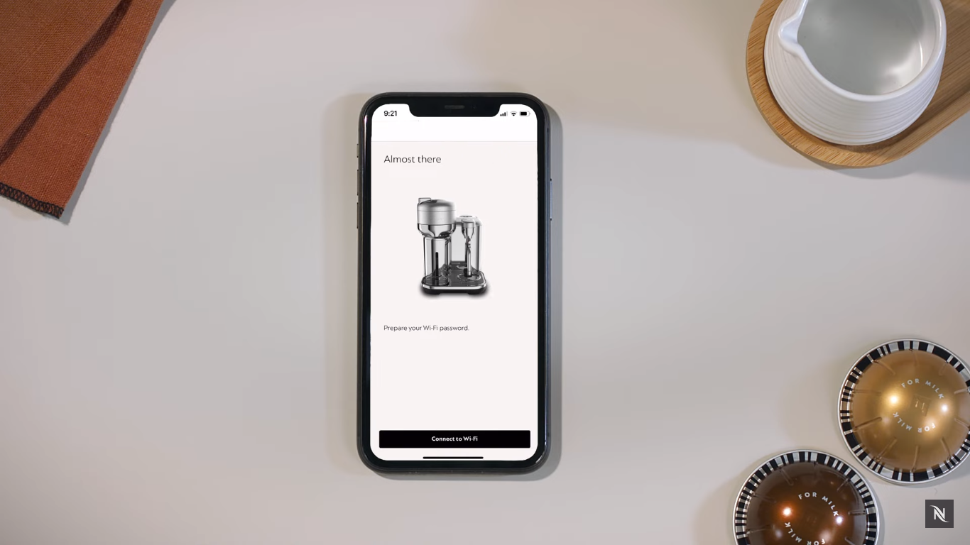 This image demonstrates the importance of having your password ready before connecting your Nespresso Vertuo Creatista Machine to Wi-Fi, as discussed in our article "How to Connect Nespresso Vertuo Creatista to Wi-Fi and Bluetooth?"