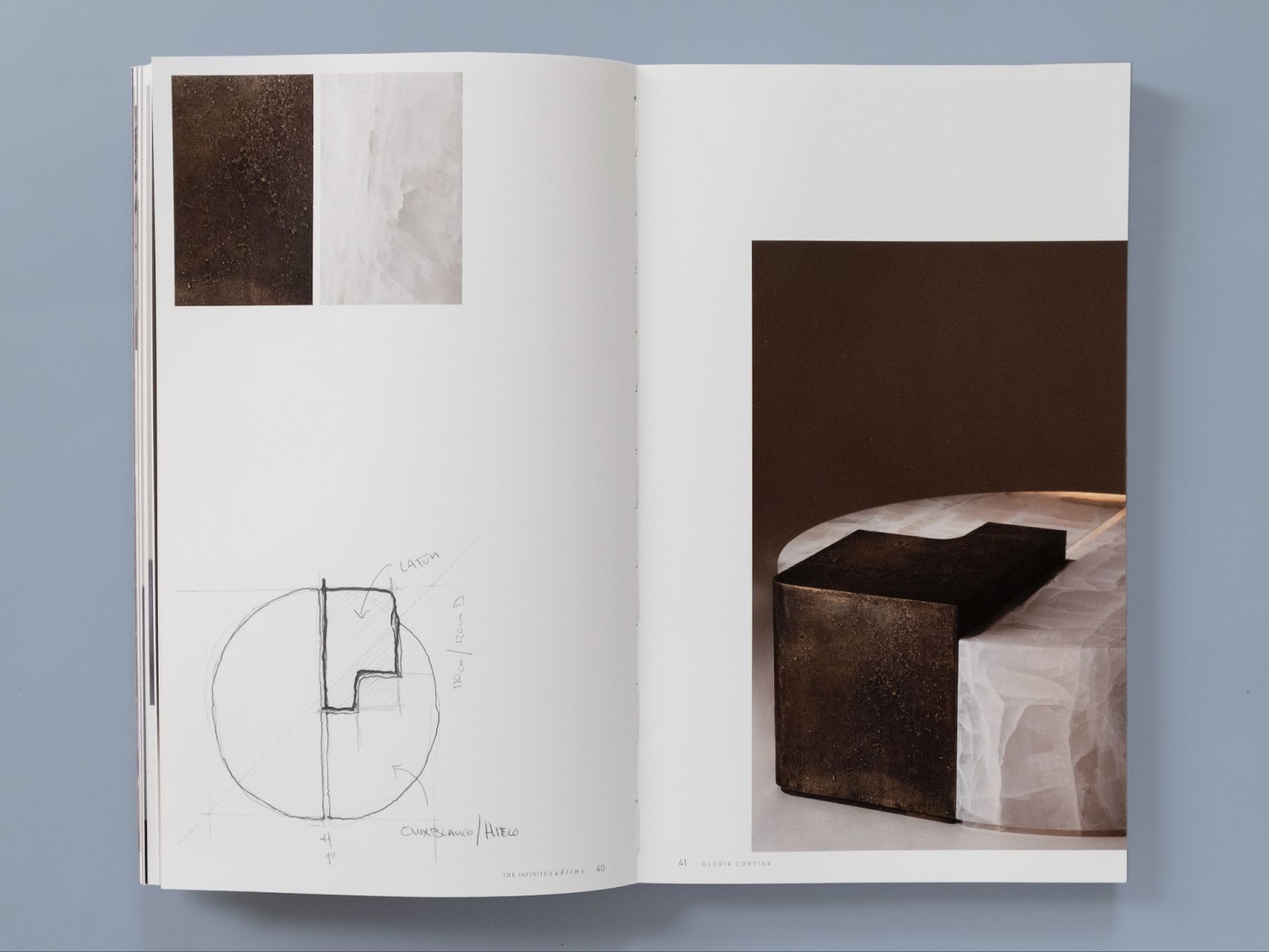 Editorial design photo of the book Gloria Cortina, The Infinite Sublime