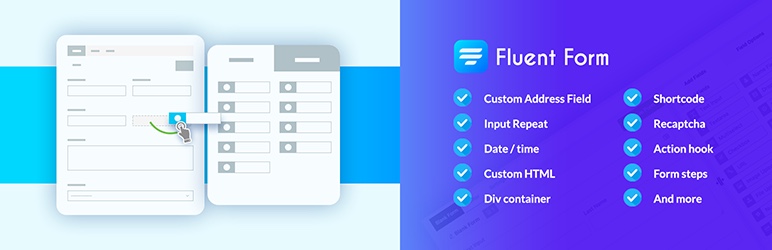 FluentForm – Melhor Plugin Construtor de Formulários de Arrastar e Soltar para WordPress