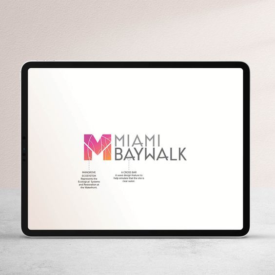 Branding and logo design for Miami Baywalk. Source: Pinterest. Retail Digital Signage - Rev Interactive