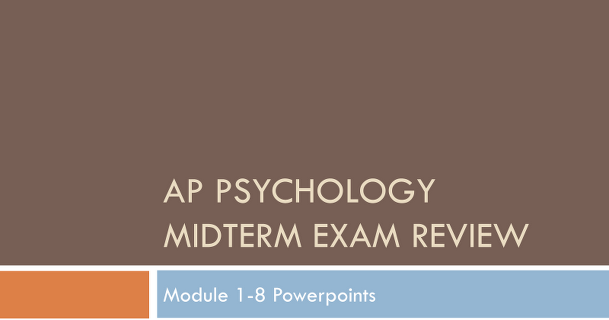 AP Psychology Module 1-8 Powerpoints.ppt