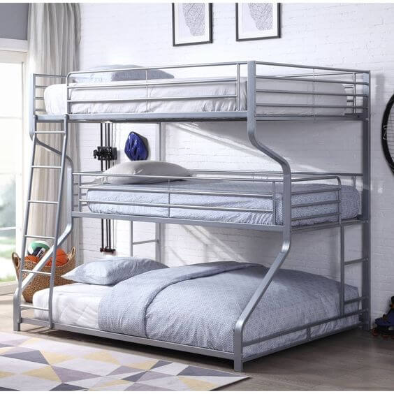 Mẫu giường 3 tầng được làm bằng sắt 2