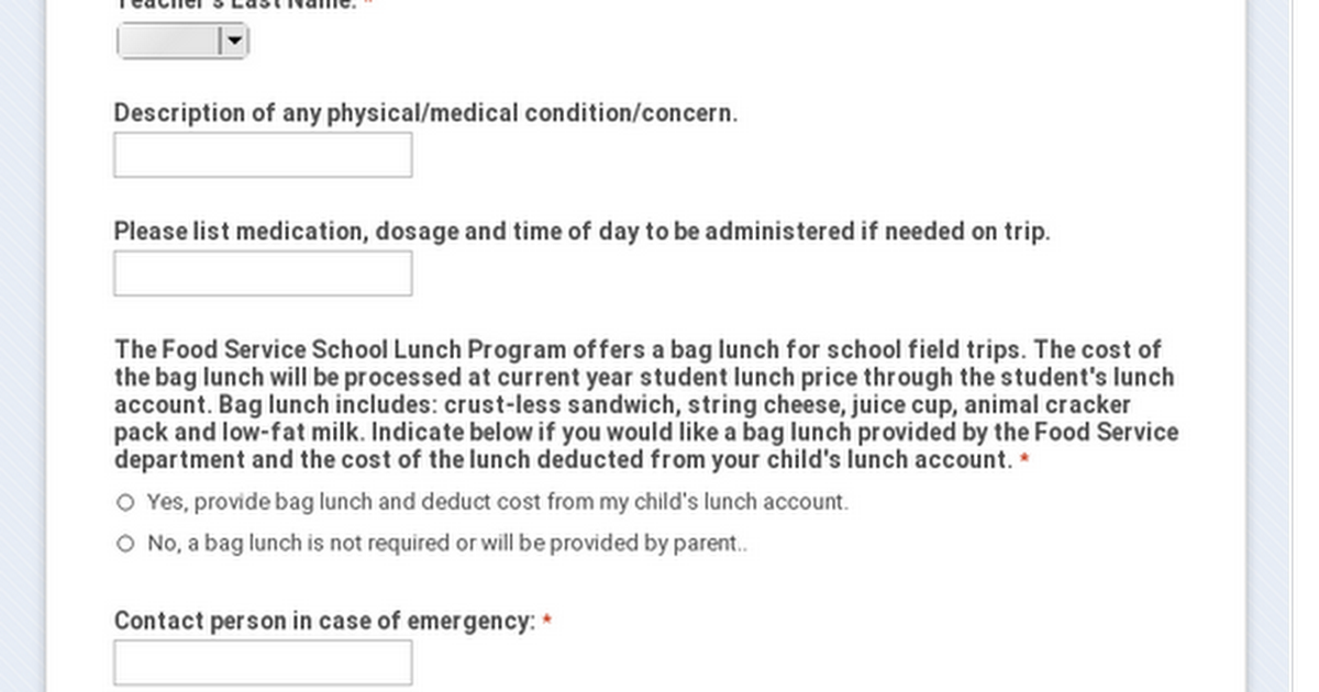 Howard-Suamico School District Daily Field Trip Consent Agreement
