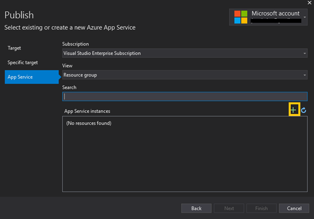 Azure App Service:  Publish Asp.net Core Web App