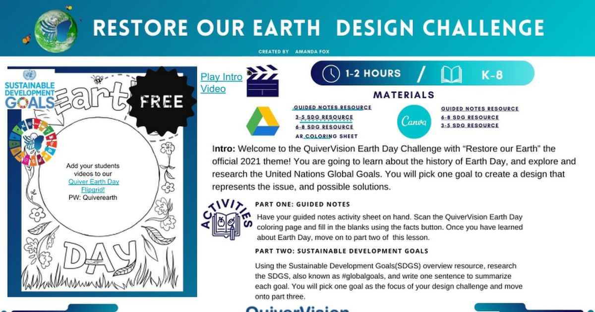 Quiver: Earth Day Activity Plan Overview
