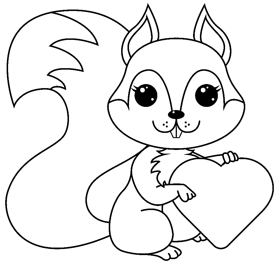 Squirrel coloring pages