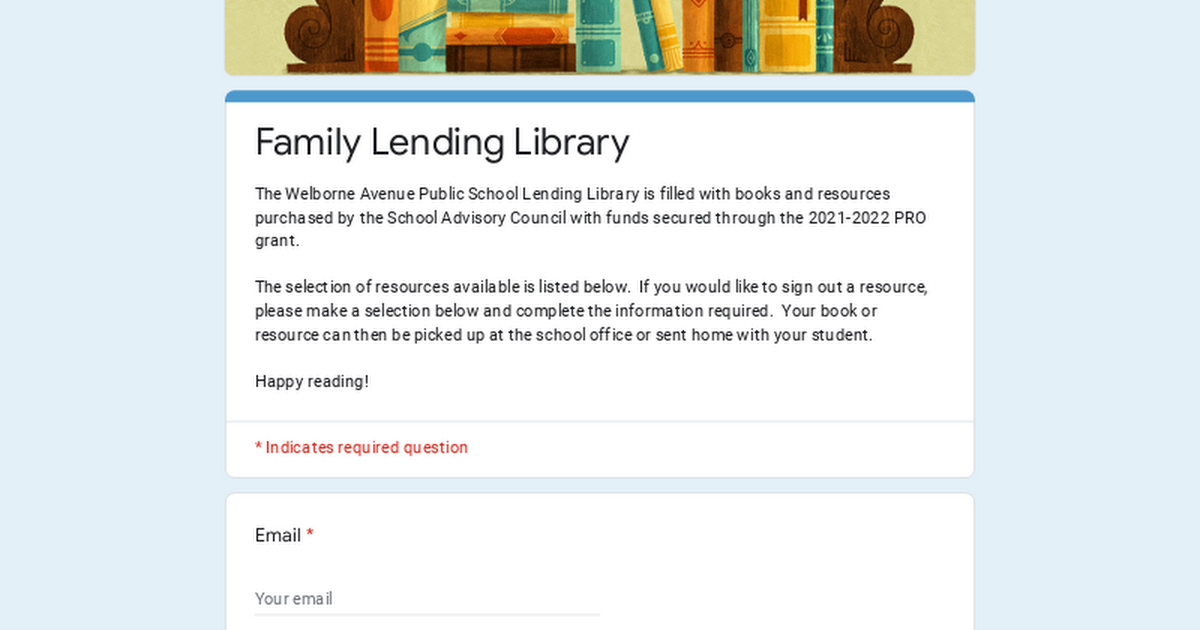 Family Lending Library