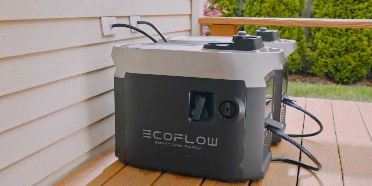 Get emergency backup power with the EcoFlow Smart Generator.