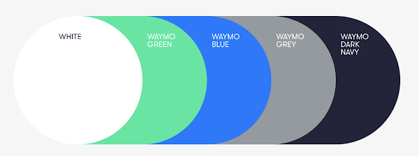 Esquema de colores de marca Waymo