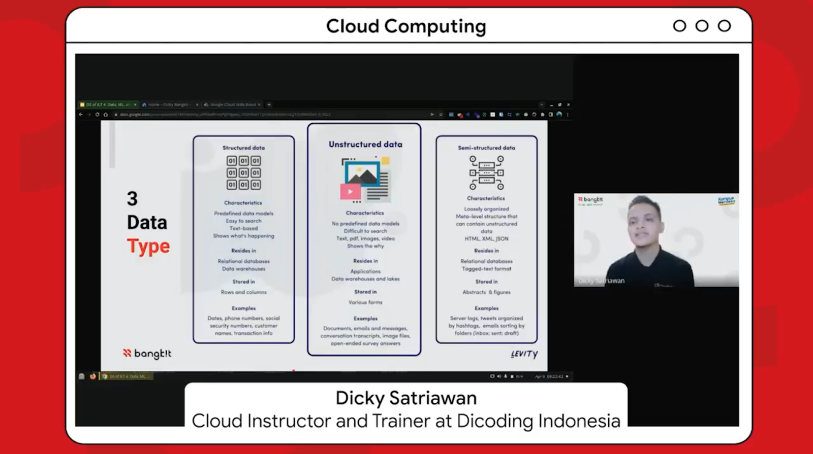 Dicky Satriawan, Cloud trainer and Instructor program Bangkit 2021