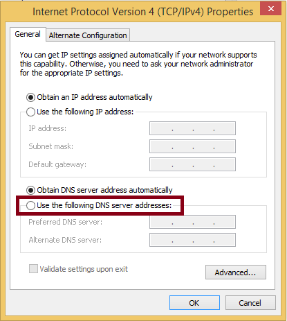 Change the DNS Server Address to Fix Zoom Error Code 5003