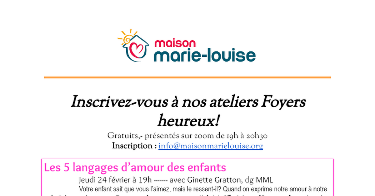Ateliers - Foyers heureux - 2022 - Maison Marie-Louise.docx